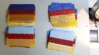 Now, let's address those smaller rail fence units for the sides of the quilt.