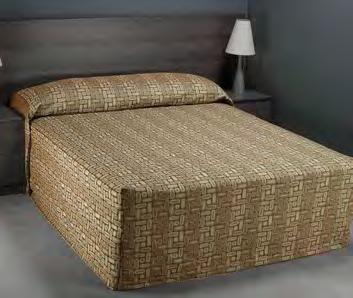 The Geo bedspreads (available in Ocean or Earth) are produced as both bedcap and bedspread, with or without sham.