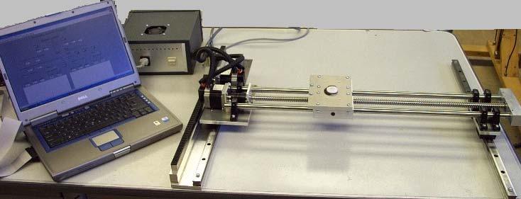 Figure 5 - Picture of the automated scanner. nels. When performing a scan, the user enters the scan area and incremental step size in both axes and presses a button to scan.