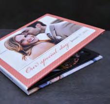 Available in 4x6 and 5x7 Can hold 50, 100, 200, 400, 800 prints Handmade and wrapped in Textured Satin Printed with custom design or image Optional DVD hub available Add an image on the inside flap