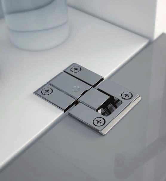 The small dimensions (Ø 6 mm boring for both the door and the bottom) and minimalistic and elegant design contribute to