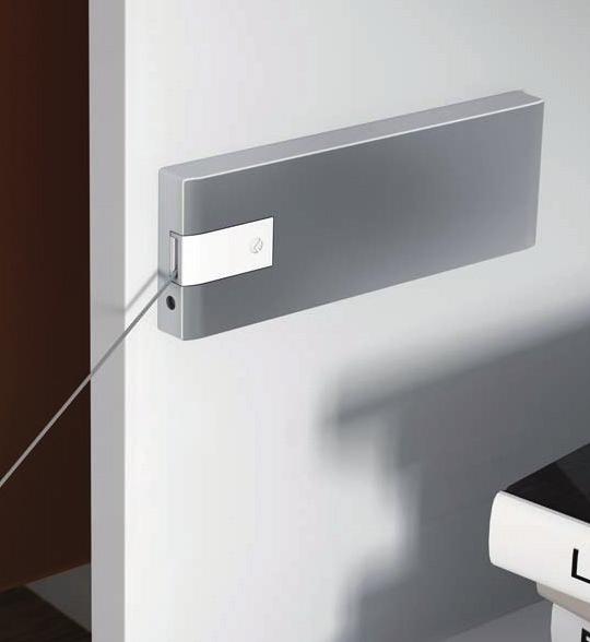 Unhanded mechanism for cabinet sides, the only one on the market that guarantees both a smooth opening and a soft closing