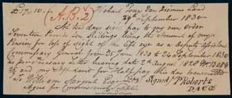 Assistant Commissary General from 25 June 1830 to 24 September 1830 as per Account and Affidavit transmitted herewith To William Sargent Esqr (copy), Agent for Commissariat Supplies, London, signed /