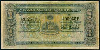 4390 Ten shillings, Coombs/Wilson (1954) AE/27 886970 (R.16) and (1961) AF/96 773465 (R.17); also decimal, one dollar (R.78) and two dollars (R.89).