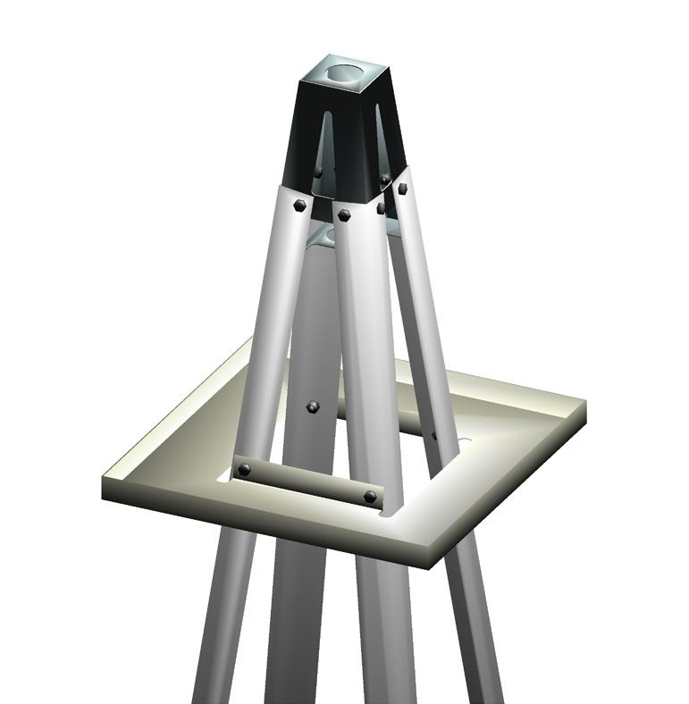 Figure 1: Figure 2: Tower Cone (1) 6mm x 12mm bolts; 6mm washers and nuts (8) Decorative Maintenance Platform (1) & 6mm x 12mm bolts