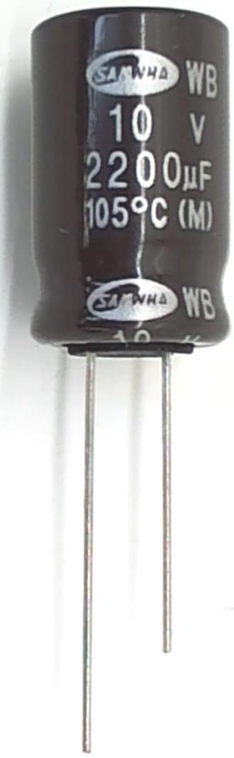capacitor markings 2200 µf polarised