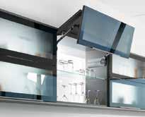 13/16-11 13/16-7 3/8-9 3/8 - AVENTOS HF - Bi-Fold Two part door front that folds in the center when opening Ideal for tall wall cabinets with large fronts because the handle stays