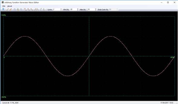 3.2 Edit Arbitrary Waveform User can't edit arbitrary waveform directly under Wave Gen interface for the device. Firstly, please double click WaveEditorSetup.