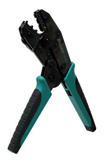 CP-3005F Quick Interchangeable Ratcheting Crimper Frame mechanical design with special quick release trigger secures die for quick, easy changes without tools Made from high quality carbon steel with