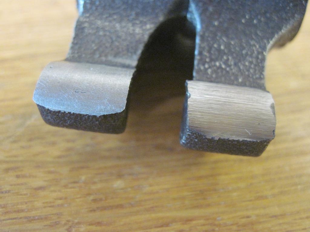 Figure 15. A fine stone was used to remove the rough grinding pattern.