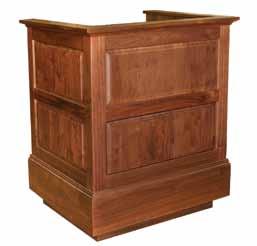 Reference MFI #81072 MRP-53 Classic Mahogany This lectern has a narrow top panel over two tall lower panels.