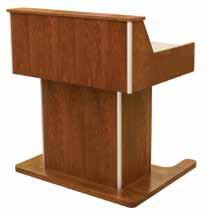 Reference MFI #87752 MLTC-28 Custom Walnut This Traditional Column Style lectern variant has an aluminum accent down the