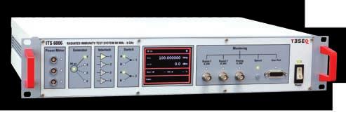 The consist of an integrated RF signal generator, RF switch and interfaces. The unit is designed for various radiated EMC applications in the 80 MHz to 6 GHz frequency range.