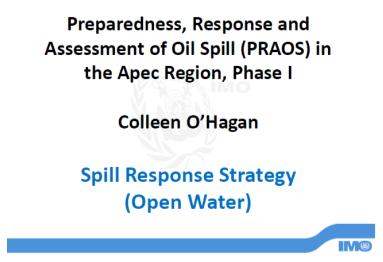 Information sharing on oil spill preparedness and response Practice real