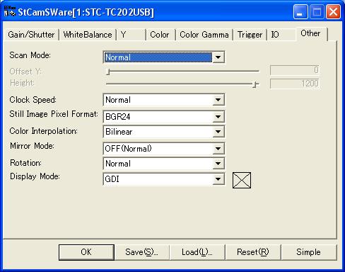 H. Other Tab Figure 68: Other Tab in Advanced Settings 1. Scan Mode Through the drop down menu, the following five scan method modes are selectable: a.