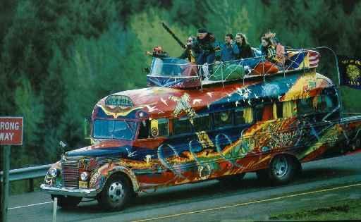 The Merry Pranksters A group of people who formed around Ken Kesey in 1964, they sometimes lived communally at his homes in California and Oregon.