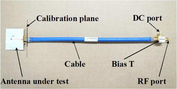 102 IEEE ANTENNAS AND WIRELESS PROPAGATION LETTERS, VOL. 12, 2013 Fig. 3. Simulated with and without biasing circuit. Fig. 4. Prototyped antenna with short feeding cable and Bias T. Fig. 6.