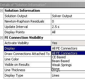 ... Postprocessing 16. Review FE Connections: a. Highlight the Solution Information Branch. b.