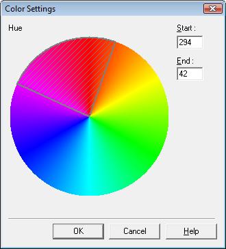 Chapter 9 Practical Examples To skip or enhance a custom color Select [Drop-out color Custom] or [Custom color Enhance] in the [Color drop-out] list on the [Image processing] tab sheet to open the