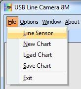 10 Menu - File Line Sensor:Opens the window for reading data from the camera (Page 9, Fig.1.13).