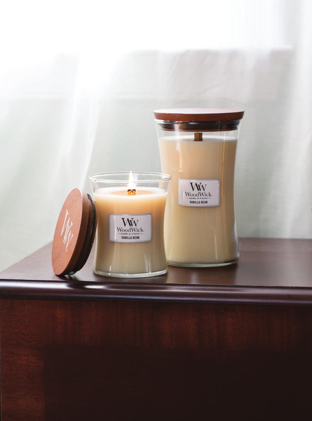 NATURAL WOODEN WICK creates the soothing sound of a Crackling Fire JAR $28 *Best Value - Double The Wax!