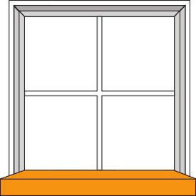 You will follow the same instructions for the height but measure only to the halfway point of the window as this application will cover only the lower portion.