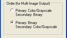 The [Multi image output] dialog box will be displayed. 3. Select [Multi image output] under Output mode. 4. Set the order of the output in Order (for Multi image output).