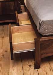 Carlisle Sleigh Bed with drawer base option King 48 h...................................... $ 4,800.