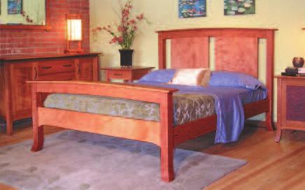 (shown above in walnut) with low footboard Duo Panel Platform Beds slat