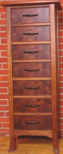 * 54"h x 22"d x 22"l BEADED FRONT 12-Drawer Chest.