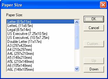 The supported resolution depends on the type of scanner and the options installed. Refer to "Relevant Image Scanner Specification" in the Appendix. Paper Size Specifies a document size for scanning.