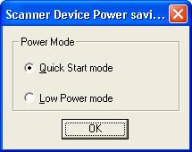 [Power saving mode] button This specifies the power saving mode. If this button is clicked, the following dialog box is displayed.