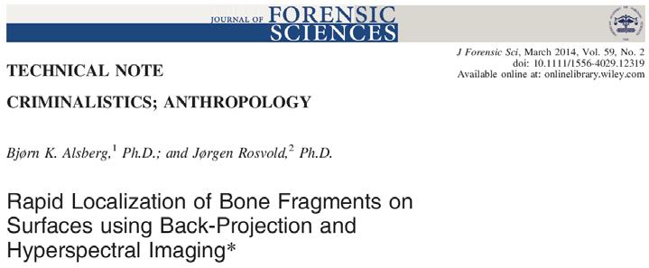 Bone fragments in a complex mixture (a pile of sand,