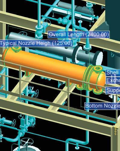 A typical AVEVA PDMS Equipment model Multiple graphical representations are available, so that spaces required for key maintenance activities can be visualised and clashchecked during layout and
