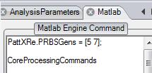 Analysis Parameters control and configuration tab Direct assignment of pattern variables When the transmitter is sending a PRBS pattern that is not one of the standard patterns provided in the