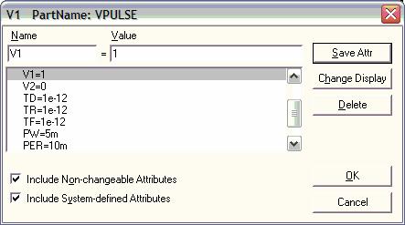 Prelab A. Simulate the circuit of Figure 7.1 in PSPICE. Use R = 10kΩ and C = 0.1µF. First, use transient analysis; for the V in, set as VPULSE with the settings shown in Figure 7.5.