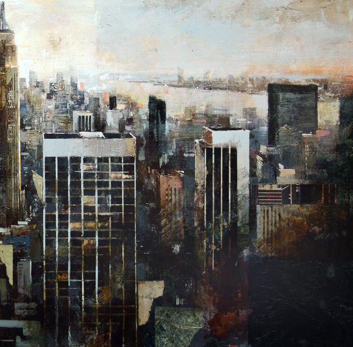 Manhattan view / Mixed media and