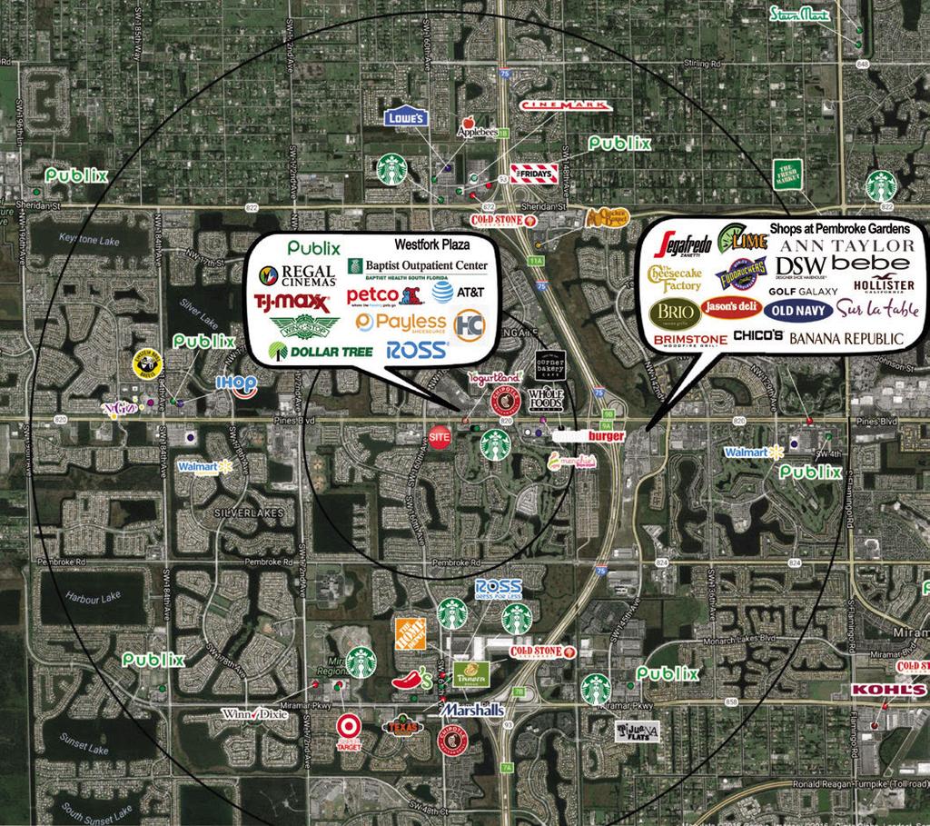 Competitors Map Pembroke Pines Neighborhood 1 6 M A R K E T Pembroke Pines is one of the largest cities in Broward County, perfectly situated in South Florida between Miami-Dade and Palm Beach