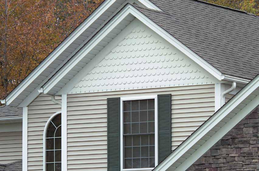 Round Shapes, White 123 BRINGING THE CHARM OF THE PAST TO TODAY S HOMES To distinguish homes with classic detail and bold dimension, complement Norandex vinyl siding with HOME ACCENTS Shapes.