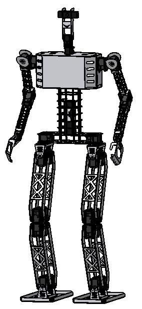 humanoid robotics communities [1][4-6]. This joint teams humanoid robot is a fully autonomous humanoid, which is 1.35m tall and weighs 11kg. It constructed as a 20 degrees-of-freedom biped humanoid.