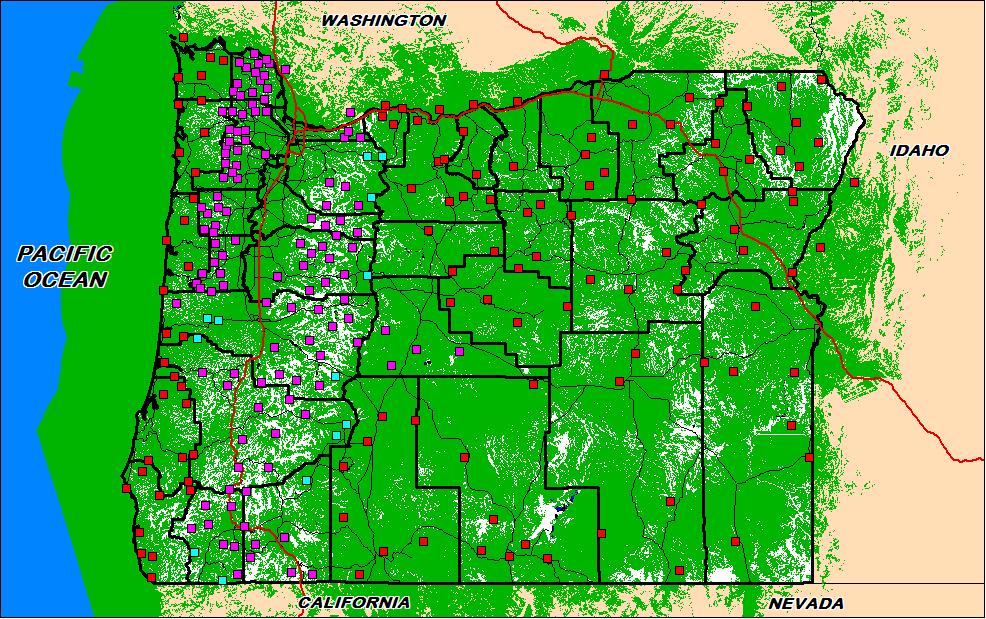 Appendix B Coverage maps (continued) STATE OF OREGON OWIN Hybrid -700 Mobile Talk-In Coverage (257 Sites) County Border Interstate State/County Road Candidate Site 700 Site Dual-Band Site Area