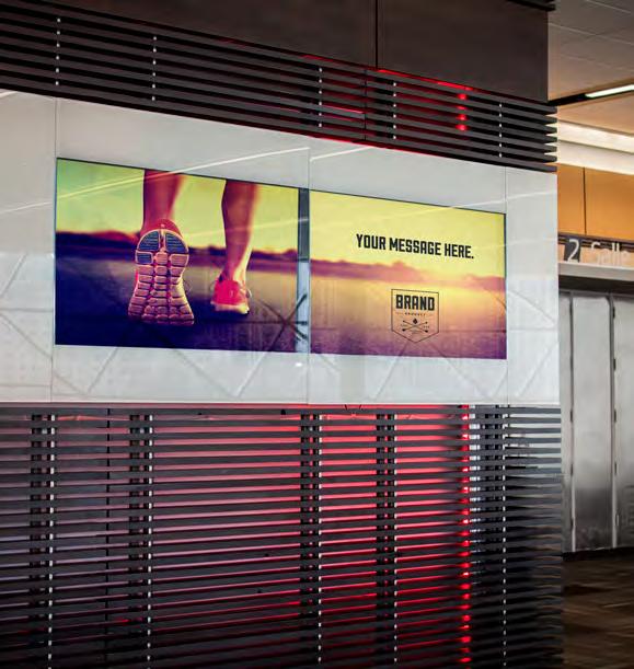 Digital Signage 8 large screens & 22 meeting room entrance screens Catch eyes and communicate your message in dramatic high-resolution full motion on our