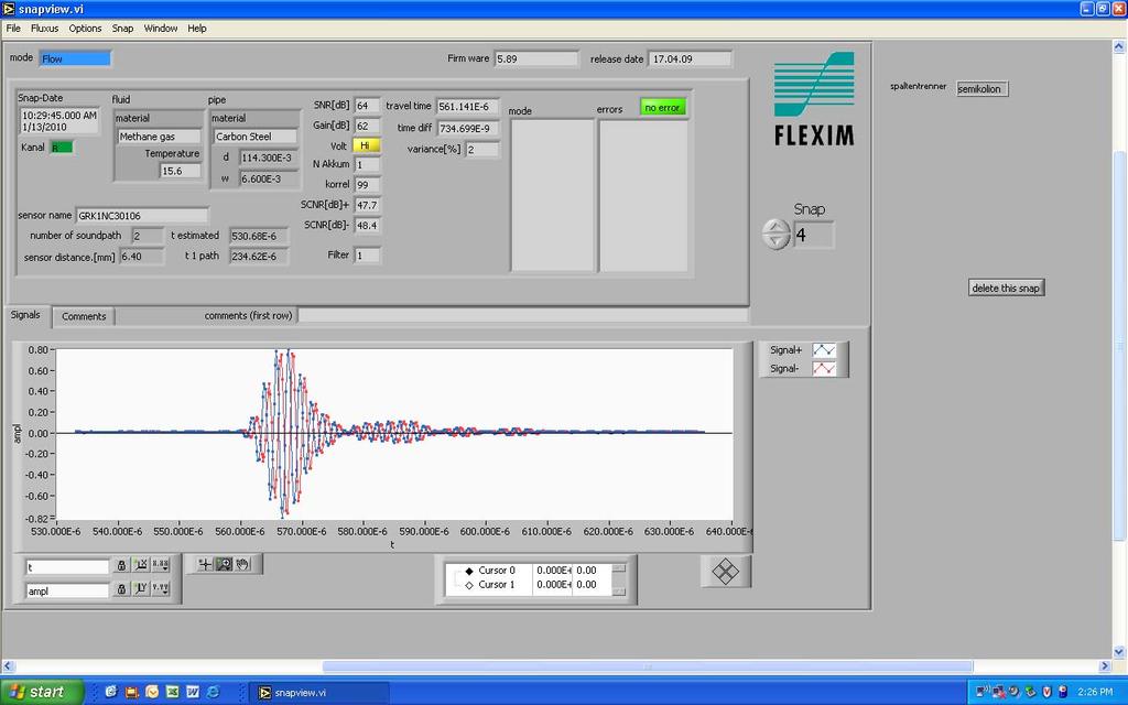 Figure 2. CLEAN BASELINE, PULSE WAVEFORM Flows can be measured using clamp-on metering without interruption of service.