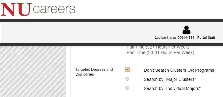 You can search by Major Clusters or Individual Majors.