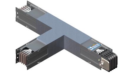 TRUKIG ELEMETS DIHEDRAL TEE Technical data see pg. 51 This element enables the busbar trunking system to achieve all possible layouts.