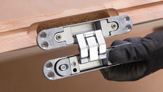 1 Offer the hinge jamb up to the stud and mark a line at the top of the hinge in all the hinge brackets. 1.