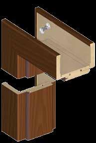 STANDARD EQUIPMENT: rail cover in the door leaf decor installed on ALU strip (two types, depending on the width of the masking angle architrave used in the door frame - 60 mm or 80 mm) thimble piece