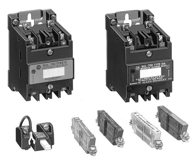 Bulletin 700-R -RM Sealed Switch Relays Bulletin 700 R, RM Sealed Switch Relays Sealed contacts Extremely long mechanical and electrical life Hazardous locations Class 1, Div Groups A, B, C, D Harsh