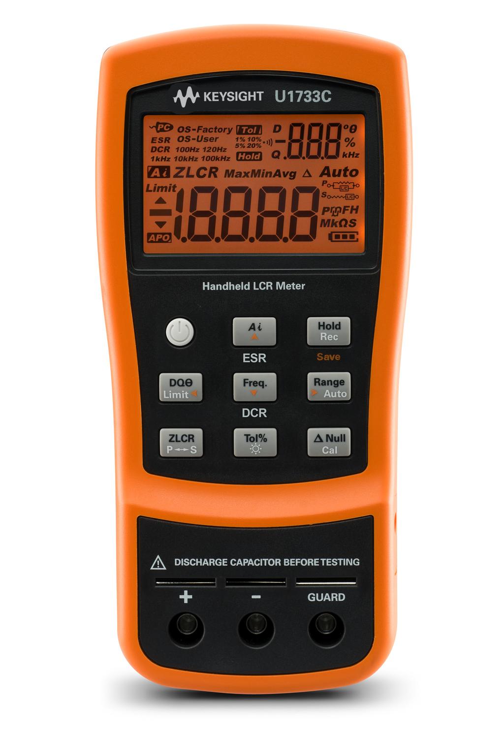 04 Keysight U1730C Series Handheld LCR Meters Data Sheet Take a Closer Look Visible and audible tolerance mode for component sorting Maximum, Minimum and Average values recording Ai helps identify L,