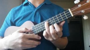 Moving between frets can sometimes be tricky, and may seem difficult at first. Try using different fingers that may seem more comfortable. Fretting will become easier with more practice.